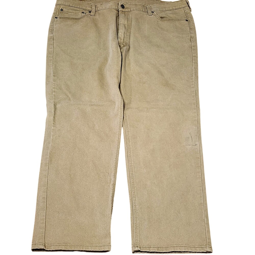 Levis 541 Jeans Mens 42x30 Beige Light Wash Athletic Tapered Denim Pants Casual